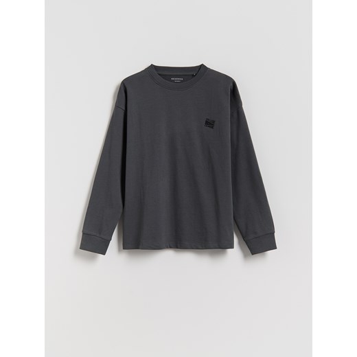 Reserved - Longsleeve z nadrukiem - ciemnoszary ze sklepu Reserved w kategorii T-shirty chłopięce - zdjęcie 186797815