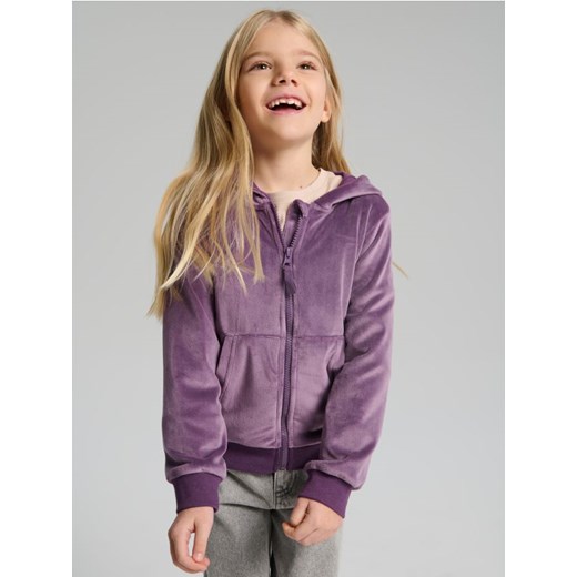 Sinsay - Bluza zip hoodie - fioletowy - id: 369DN-49X - marki Sinsay - 186799188 Sinsay - Bluza zip hoodie - fioletowy ze sklepu Sinsay w kategorii Bluzy dziewczęce - zdjęcie 186799188