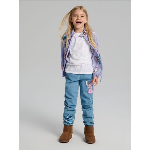Sinsay - Jeansy jogger Stitch - niebieski - id: 513DU-50J - marki Sinsay - 186799215 Sinsay - Jeansy jogger Stitch - niebieski ze sklepu Sinsay w kategorii Spodnie dziewczęce - zdjęcie 186799215