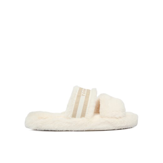 Kapcie Tommy Hilfiger Hilfiger Fur Slipper FW0FW08854 Biały ze sklepu eobuwie.pl w kategorii Kapcie damskie - zdjęcie 186799477