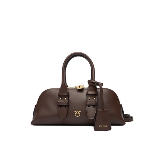 Torebka PINKO Bowling Bag Baguette AI 25-26 PLTT 105334 A0QO Brązowy - id: 8053177173956 - marki Pinko - 186799479 Torebka PINKO Bowling Bag Baguette AI 25-26 PLTT 105334 A0QO Brązowy ze sklepu eobuwie.pl w kategorii Torebki damskie - zdjęcie 186799479