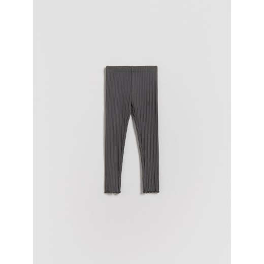 Reserved - Prążkowane legginsy - ciemnoszary ze sklepu Reserved w kategorii Spodnie dziewczęce - zdjęcie 186801018