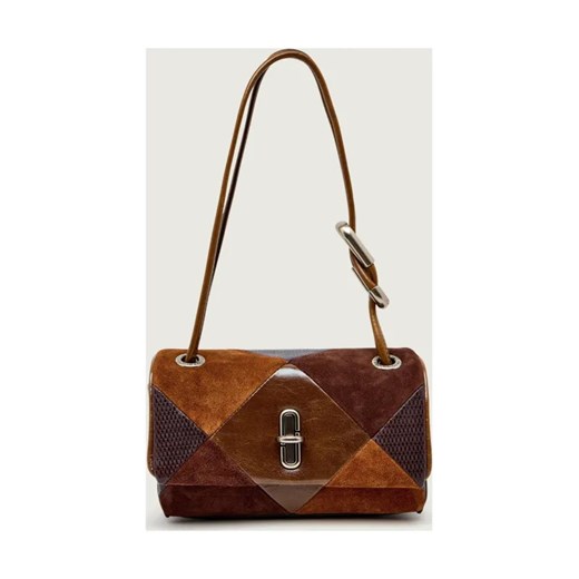 Marc Jacobs Skórzana torebka na ramię The Suede Patchwork Mini Dual | zamsz ze sklepu Gomez Fashion Store w kategorii Listonoszki - zdjęcie 186801379