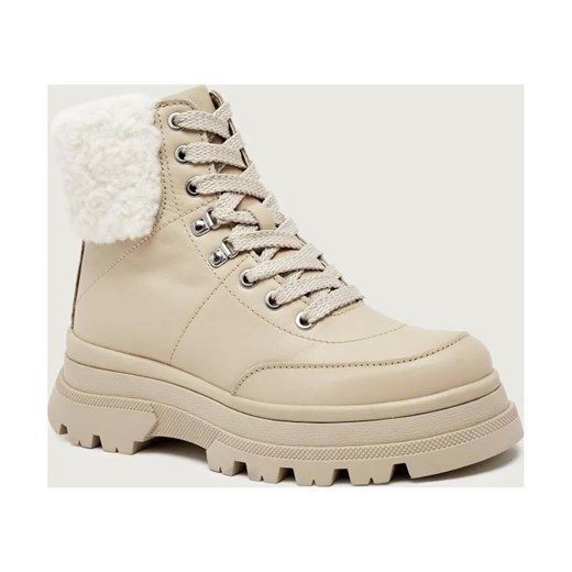 BOSS BLACK Botki na platformie Foster | shearling | skóra ze sklepu Gomez Fashion Store w kategorii Workery damskie - zdjęcie 186801445