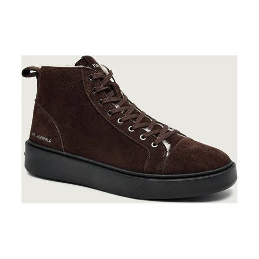 Karl Lagerfeld Ocieplane sneakersy FLINT II | shearling | zamsz ze sklepu Gomez Fashion Store w kategorii Buty sportowe męskie - zdjęcie 186801449