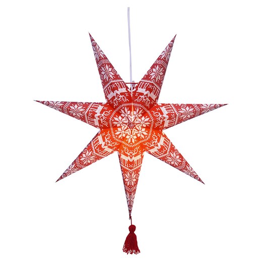 STAR Trading Gwiazda papierowa "Tärnaby" w kolorze czerwono-białym - Ø 60 cm - id: 5005939 - marki Star Trading - 186802675 STAR Trading Gwiazda papierowa "Tärnaby" w kolorze czerwono-białym - Ø 60 cm ze sklepu Limango Polska w kategorii Oświetlenie - zdjęcie 186802675