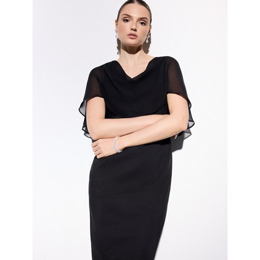 Mohito - Elegancka sukienka midi - czarny - id: 650IT-99X - marki Mohito - 186802789 Mohito - Elegancka sukienka midi - czarny ze sklepu Mohito w kategorii Sukienki - zdjęcie 186802789