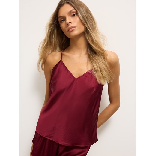Mohito - Bordowy top od piżamy - kasztanowy ze sklepu Mohito w kategorii Piżamy damskie - zdjęcie 186802837
