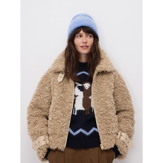 Reserved - Czapka z wełną alpaki - jasnoniebieski ze sklepu Reserved w kategorii Czapki zimowe damskie - zdjęcie 186803057