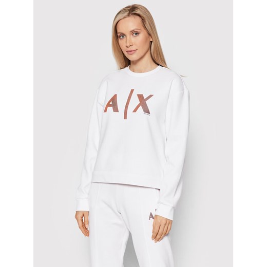 Armani Exchange Bluza 3LYM79 YJ9UZ 1100 Biały Regular Fit - id: 0000209792546 - marki Armani Exchange - 186803956 Armani Exchange Bluza 3LYM79 YJ9UZ 1100 Biały Regular Fit ze sklepu MODIVO w kategorii Bluzy damskie - zdjęcie 186803956