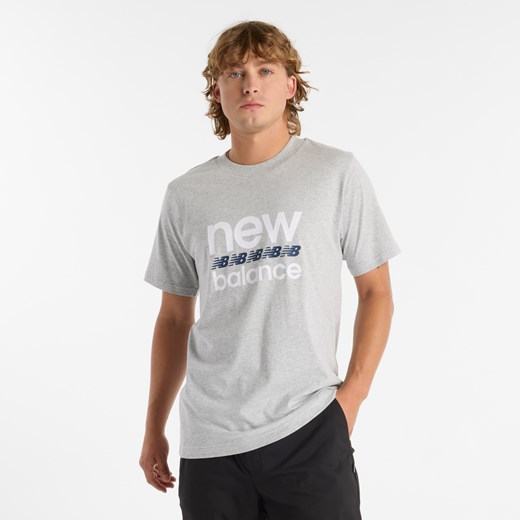 Koszulka męska New Balance MT51940AG – szara ze sklepu New Balance Poland w kategorii T-shirty męskie - zdjęcie 186804207