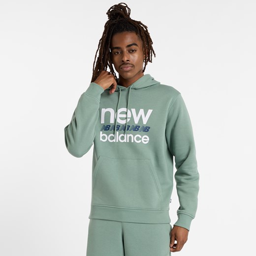 Bluza męska New Balance MT51941DKJ – zielona ze sklepu New Balance Poland w kategorii Bluzy męskie - zdjęcie 186804266