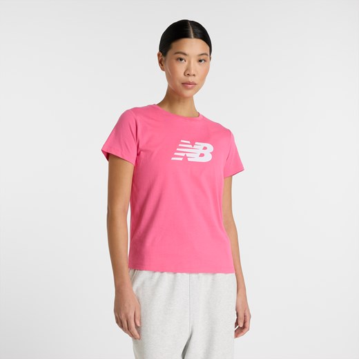 Koszulka damska New Balance WT43582DAB – różowa ze sklepu New Balance Poland w kategorii Bluzki damskie - zdjęcie 186804297