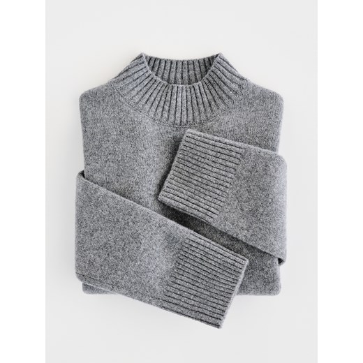 Reserved - Wełniany sweter - szary ze sklepu Reserved w kategorii Swetry damskie - zdjęcie 186804538