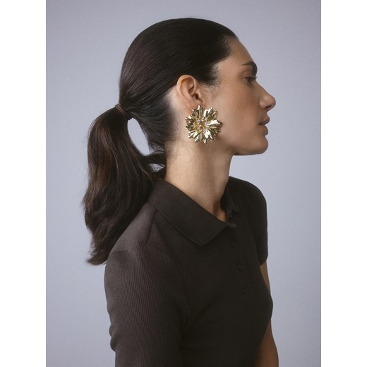 Reserved - Kolczyki z motywem kwiatów - złoty - id: 552FD-GLD - marki Reserved - 186804719 Reserved - Kolczyki z motywem kwiatów - złoty ze sklepu Reserved w kategorii Kolczyki - zdjęcie 186804719