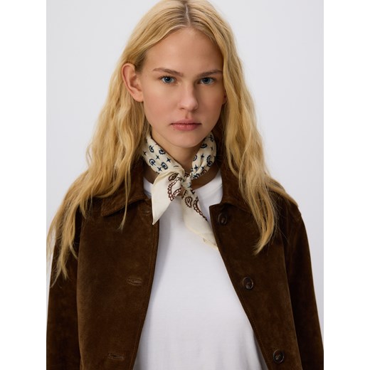 Reserved - Bawełniana apaszka - złamana biel ze sklepu Reserved w kategorii Szaliki i chusty damskie - zdjęcie 186804735