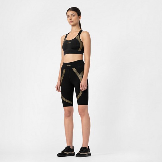 Damskie kolarki treningowe 4F 4FSS22TFTIF128 - czarne ze sklepu Sportstylestory.com w kategorii Szorty - zdjęcie 186805396