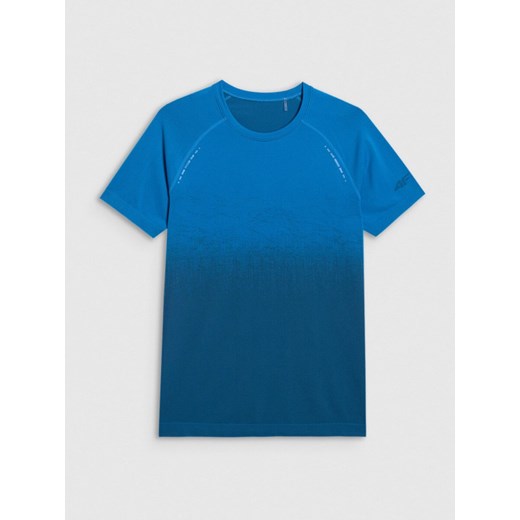 Męska koszulka do biegania 4F 4FWAW25TFTSM1505 - niebieska ze sklepu Sportstylestory.com w kategorii T-shirty męskie - zdjęcie 186805458