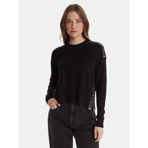 DKNY Sweter P5MSLJ92 Czarny Regular Fit ze sklepu MODIVO w kategorii Swetry damskie - zdjęcie 186806228