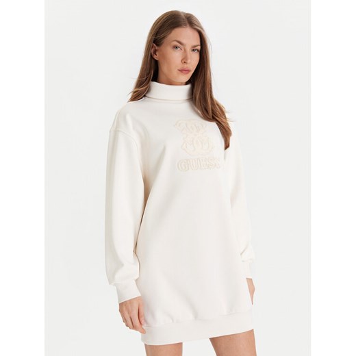 Guess Sukienka codzienna V5YK07 KCX22 Écru Regular Fit ze sklepu MODIVO w kategorii Sukienki dziewczęce - zdjęcie 186806266