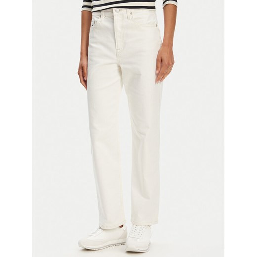 Tommy Jeans Jeansy Layla DW0DW20481 Biały Straight Fit ze sklepu MODIVO w kategorii Jeansy damskie - zdjęcie 186806326