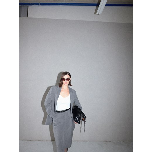 Mohito - Spódnica mini w paski - szary ze sklepu Mohito w kategorii Spódnice - zdjęcie 186807275