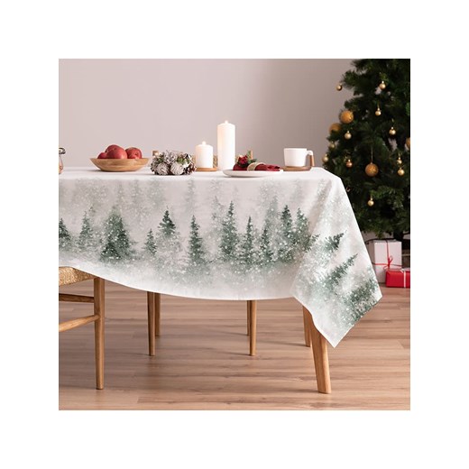 Mint Rugs Obrus &quot;Christmas Aslan&quot; w kolorze biało-zielonym ze sklepu Limango Polska w kategorii Obrusy i bieżniki - zdjęcie 186808658