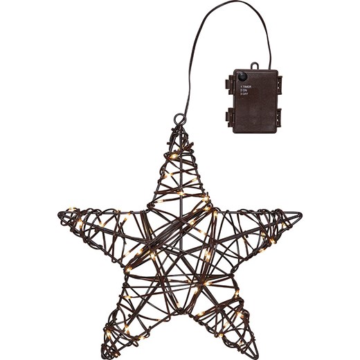 STAR Trading Dekoracyjna zawieszka LED "Vicke Star" w kolorze brązowym - 30 x 30 cm - id: 17867123 - marki Star Trading - 186809138 STAR Trading Dekoracyjna zawieszka LED "Vicke Star" w kolorze brązowym - 30 x 30 cm ze sklepu Limango Polska w kategorii Oświetlenie - zdjęcie 186809138