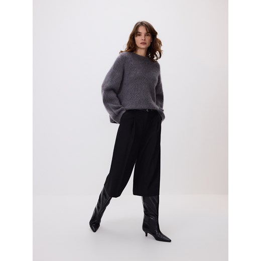 Reserved - Sweter z moherem i wełną - szary - id: 323HI-85X - marki Reserved - 186809387 Reserved - Sweter z moherem i wełną - szary ze sklepu Reserved w kategorii Swetry damskie - zdjęcie 186809387