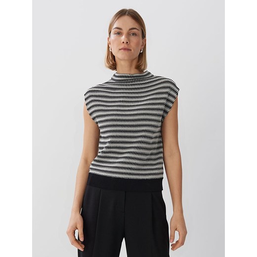 Someday Bezrękawnik w kolorze czarno-białym ze sklepu Limango Polska w kategorii Swetry damskie - zdjęcie 186809738