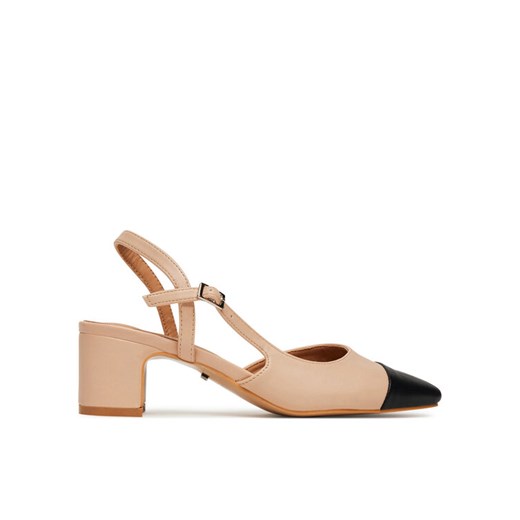 Półbuty DeeZee 11-710-1 Beżowy ze sklepu eobuwie.pl w kategorii Sandały damskie - zdjęcie 186810029