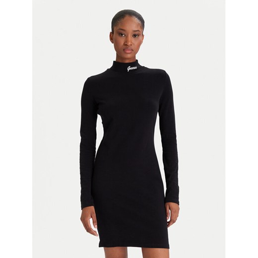 Guess Sukienka codzienna V5BK04 KCBF1 Czarny Slim Fit ze sklepu MODIVO w kategorii Sukienki - zdjęcie 186811047