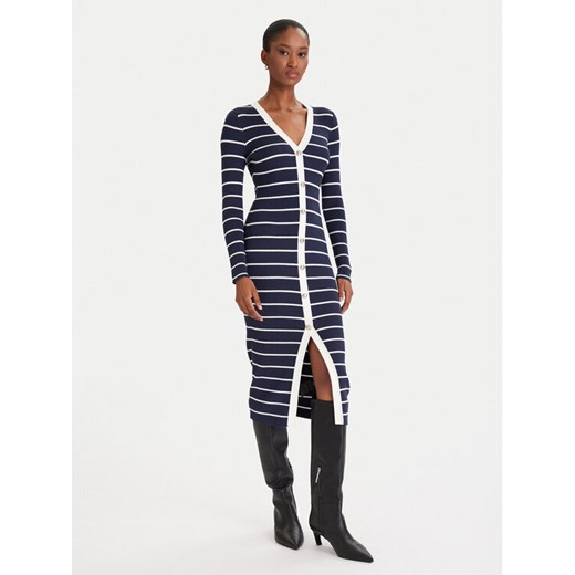 Guess Sukienka dzianinowa W5YK98 Z2YK2 Granatowy Slim Fit ze sklepu MODIVO w kategorii Sukienki - zdjęcie 186811089