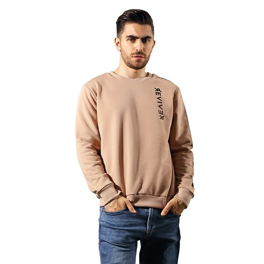 Bluza nierozpinana Reviver F5598 beżowy ze sklepu kontri.pl w kategorii Bluzy męskie - zdjęcie 186811857