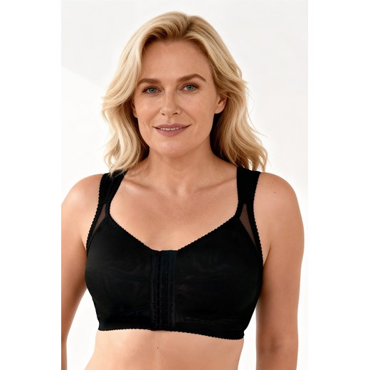 Biustonosz zapinany z przodu Vivisence 1087 czarny ze sklepu kontri.pl w kategorii Biustonosze - zdjęcie 186811869
