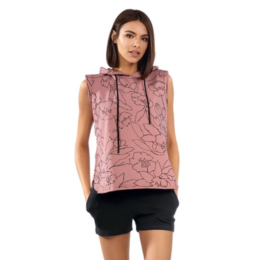 Bluza nierozpinana Reviver F5506 pudrowy róż ze sklepu kontri.pl w kategorii Bluzy damskie - zdjęcie 186811988