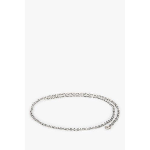 Estro: Srebrny pasek-łańcuszek na biodra z karabińczykiem ze sklepu Estro w kategorii Paski damskie - zdjęcie 186812135