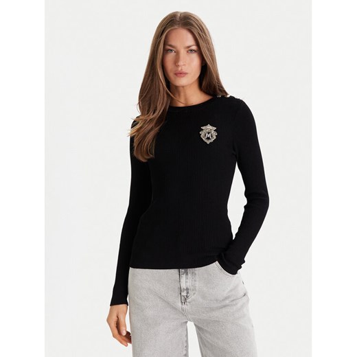 Morgan Sweter 252-MRAYU Czarny Slim Fit - id: 0000305581525 - marki Morgan - 186812916 Morgan Sweter 252-MRAYU Czarny Slim Fit ze sklepu MODIVO w kategorii Swetry damskie - zdjęcie 186812916