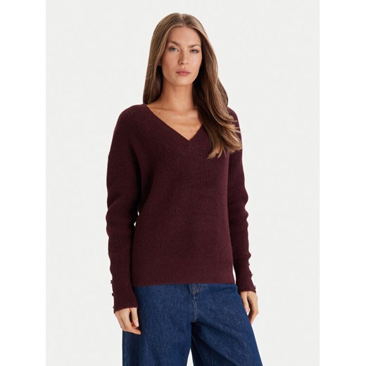 Morgan Sweter 252-MSTAR Bordowy Regular Fit - id: 0000305581549 - marki Morgan - 186812919 Morgan Sweter 252-MSTAR Bordowy Regular Fit ze sklepu MODIVO w kategorii Swetry damskie - zdjęcie 186812919