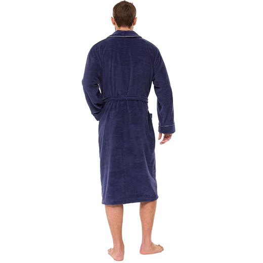 Szlafrok męski granatowy 2523, Kolor granatowy, Rozmiar M, L&amp;L ze sklepu Primodo w kategorii Szlafroki męskie - zdjęcie 186813248
