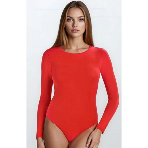 Czerwone body damskie z długim rękawem Longy 2404, Kolor czerwony, Rozmiar 3XL, Teyli ze sklepu Intymna w kategorii Bluzki damskie - zdjęcie 186813588