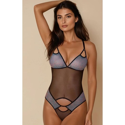 Czarno-grafitowe body damskie Carina, Kolor czarno-grafitowy, Rozmiar L/XL, Avanua ze sklepu Intymna w kategorii Body damskie - zdjęcie 186813616