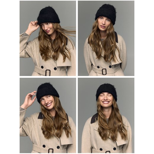 Reserved - Czapka z wełną alpaki - czarny ze sklepu Reserved w kategorii Czapki zimowe damskie - zdjęcie 186816149