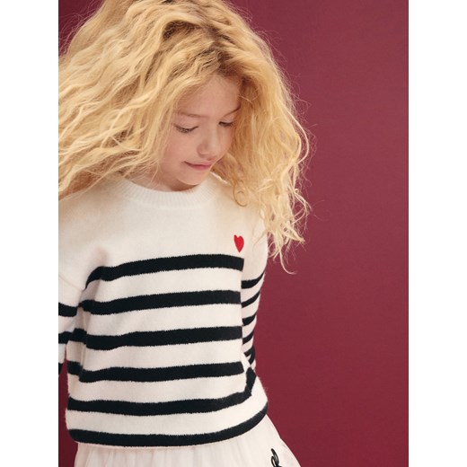 Reserved - Sweter w paski - wielobarwny ze sklepu Reserved w kategorii Swetry dziewczęce - zdjęcie 186816229
