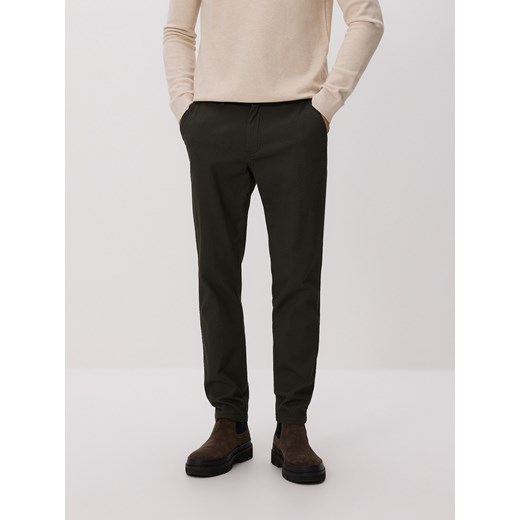 Reserved - Bawełniane spodnie chino slim - zielony ze sklepu Reserved w kategorii Spodnie męskie - zdjęcie 186816418