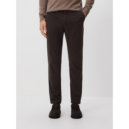 Reserved - Spodnie chino slim fit - ciemnobrązowy ze sklepu Reserved w kategorii Spodnie męskie - zdjęcie 186816446