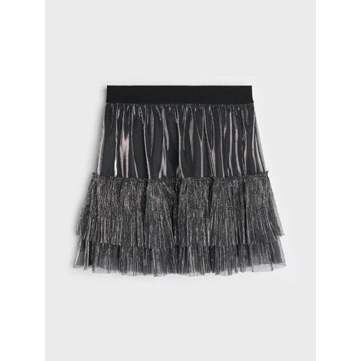 Sinsay - Spódnica mini z połyskiem - srebrny Sinsay XS Sinsay
