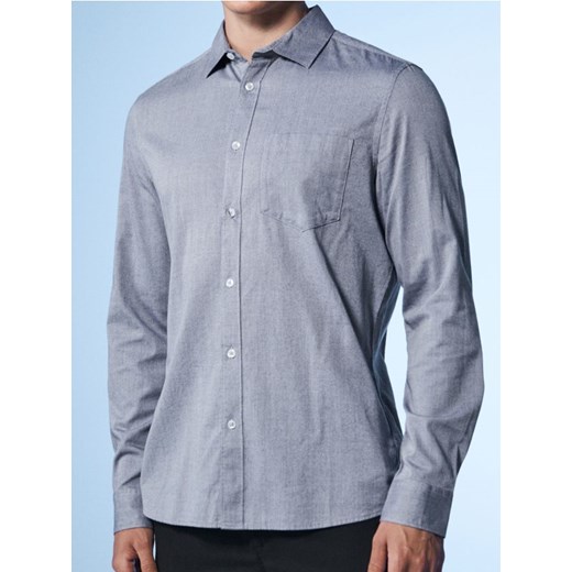 Sinsay - Bawełniana koszula - szary ze sklepu Sinsay w kategorii Koszule męskie - zdjęcie 186817808