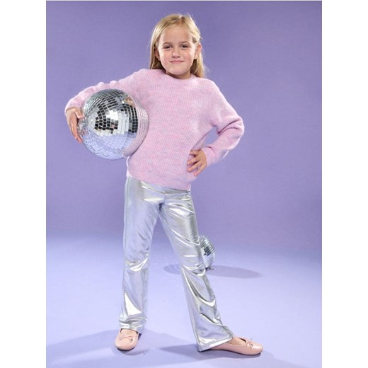 Sinsay - Eleganckie spodnie flare - srebrny ze sklepu Sinsay w kategorii Spodnie dziewczęce - zdjęcie 186817978