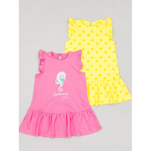 Zippy Komplet sukienek ZBGAP0501 23007 Kolorowy Regular Fit ze sklepu MODIVO w kategorii Sukienki niemowlęce - zdjęcie 186818258